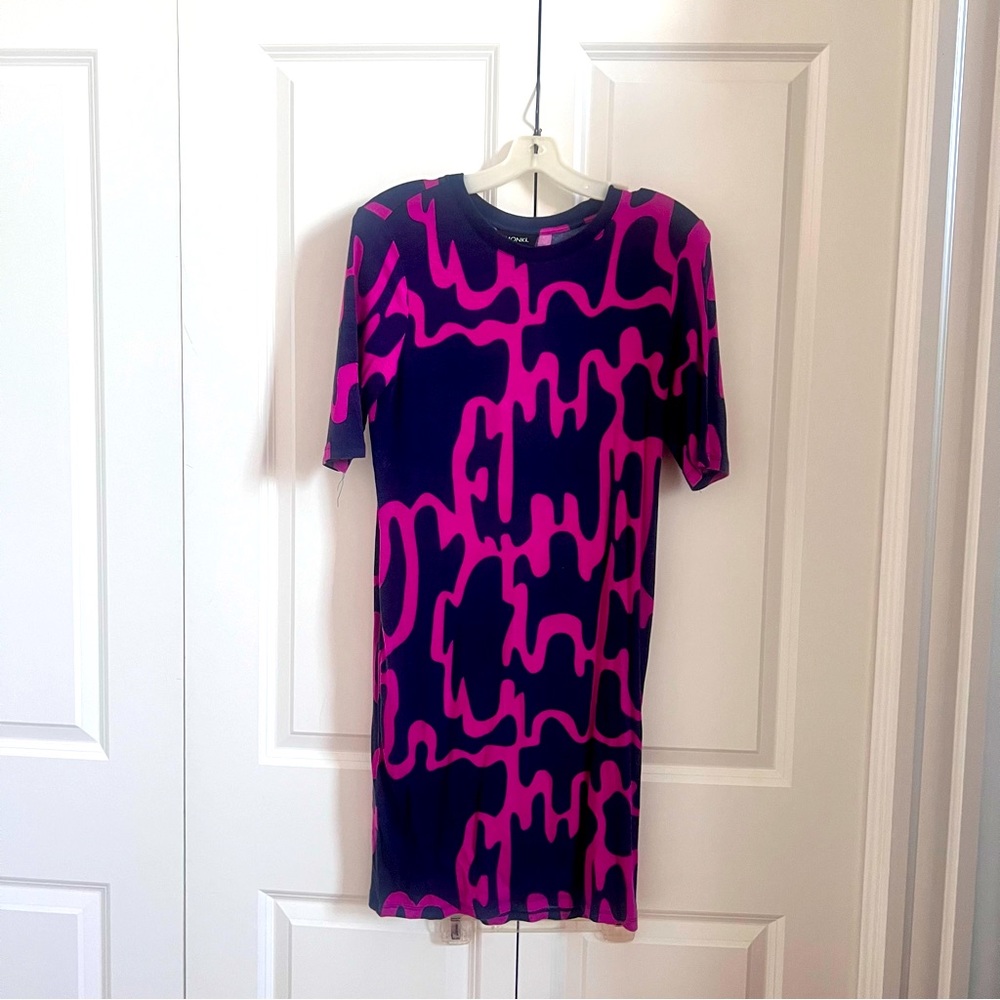 Asos Monki Scandi Short Sleeve Dress Medium Tunic Scandinavian Design View 4